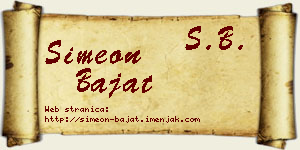 Simeon Bajat vizit kartica